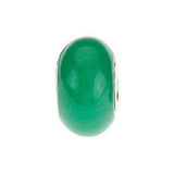 Sterling Silver 14x8mm Green Aventurine Natural Stone Bead