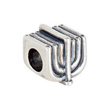 Sterling Silver 9.5mm Menorah Slider Bead