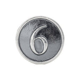 Sterling Silver Numeral #2 Cylinder Bead