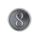 Sterling Silver Numeral #2 Cylinder Bead