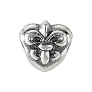 Sterling Silver 10mm Fleur-de-Lis Bead