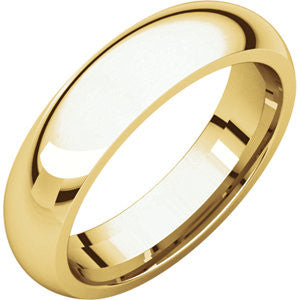 14K Yellow 5mm Comfort Fit Band