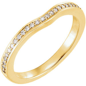 14K White 1-6 CTW Diamond Band