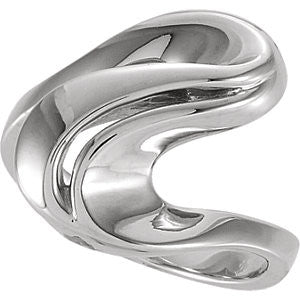 14K White Freeform Ring