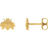 14K Rose Bumblebee Earrings