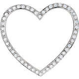 Cubic Zirconia Heart Pendant