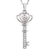 The Family Key of Love Pendant with Chain