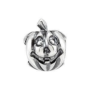 Sterling Silver 10.7x8.7mm Jack-O-Lantern Bead