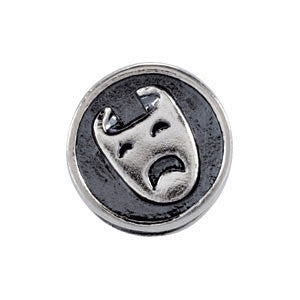 Sterling Silver 10.6mm Comedy-Tragedy Bead