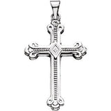 14K Yellow 32x22mm Cross Pendant