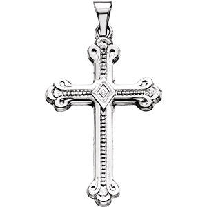 14K Yellow 32x22mm Cross Pendant