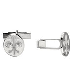 Sterling Silver Fleur De Lis Cuff Link