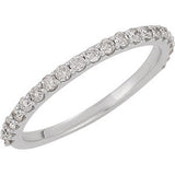 14K White 3-8 CTW Diamond Band