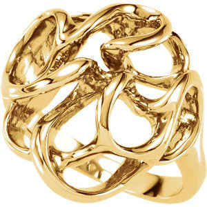 14K Yellow Freeform Ring