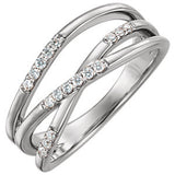 14K White 1/6 CTW Diamond Ring