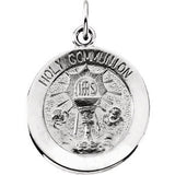 14K Yellow 18.25mm Round Holy Communion Medal