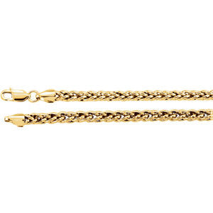 14K Yellow 3.25mm Palma 18" Chain