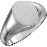 Sterling Silver 8x10mm Oval Signet Ring