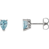 Genuine Blue Zircon Earrings