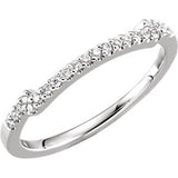 14K White 1-8 CTW Diamond Band