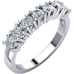 14K White 1 CTW Diamond Anniversary Band