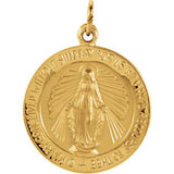 18K Yellow 21.75mm Miraculous Medal