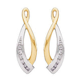 14K Two-Tone 1-5 CTW Diamond Earring Jackets