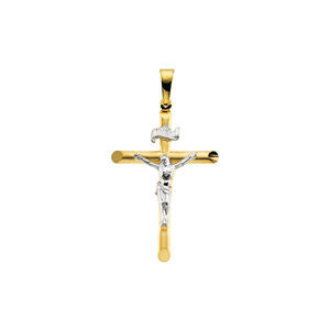 Two-Tone Crucifix Pendant