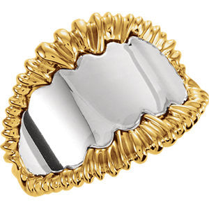 14K Yellow & White Fashion Ring