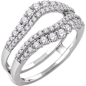 14K White 1 CTW Diamond Ring Guard