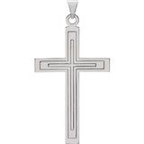 14K Yellow 18x12mm Cross Pendant