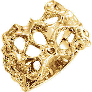 14K Yellow Nugget Ring Mounting