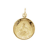 14K Yellow 15mm Sacred Heart of Mary Medal