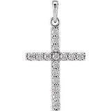 14K Yellow .50 CTW Diamond Cross Pendant