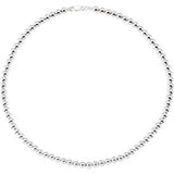 Sterling Silver 6mm Hollow Bead 7" Chain