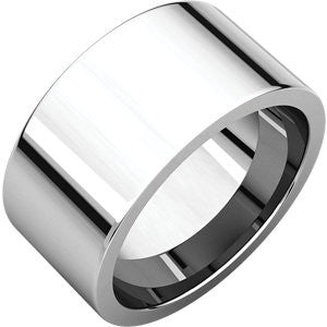 Sterling Silver 10mm Flat Comfort Fit Band