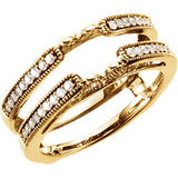 14K White 1/4 CTW Diamond Ring Guard