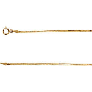 14K Yellow 1.5mm Flexible Herringbone Chain 24" Chain