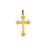 Sterling Silver 26x18mm Fancy Cross Pendant