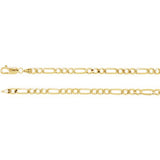 14K Yellow 4mm Figaro 7" Chain