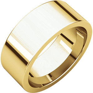 14K Yellow 8mm Flat Comfort Fit Band