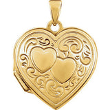 Sterling Silver Double Heart Locket