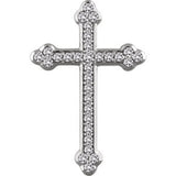 14K Yellow 1 CTW Diamond Cross Pendant