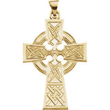 14K White Celtic Cross with Packaging