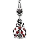 Sterling Silver Enamel Ladybug Charm