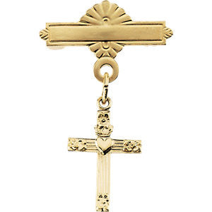 Cross Baptismal Brooch