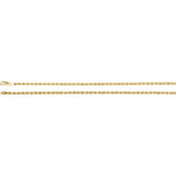 14K White 4mm Rope 16" Chain