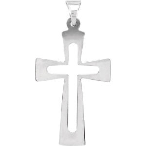 14K Yellow 27.5x18mm Cross Pendant