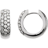 14K Yellow 7-8 CTW Diamond Hoop Earrings