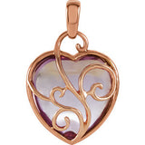 Rose de France Heart Pendant